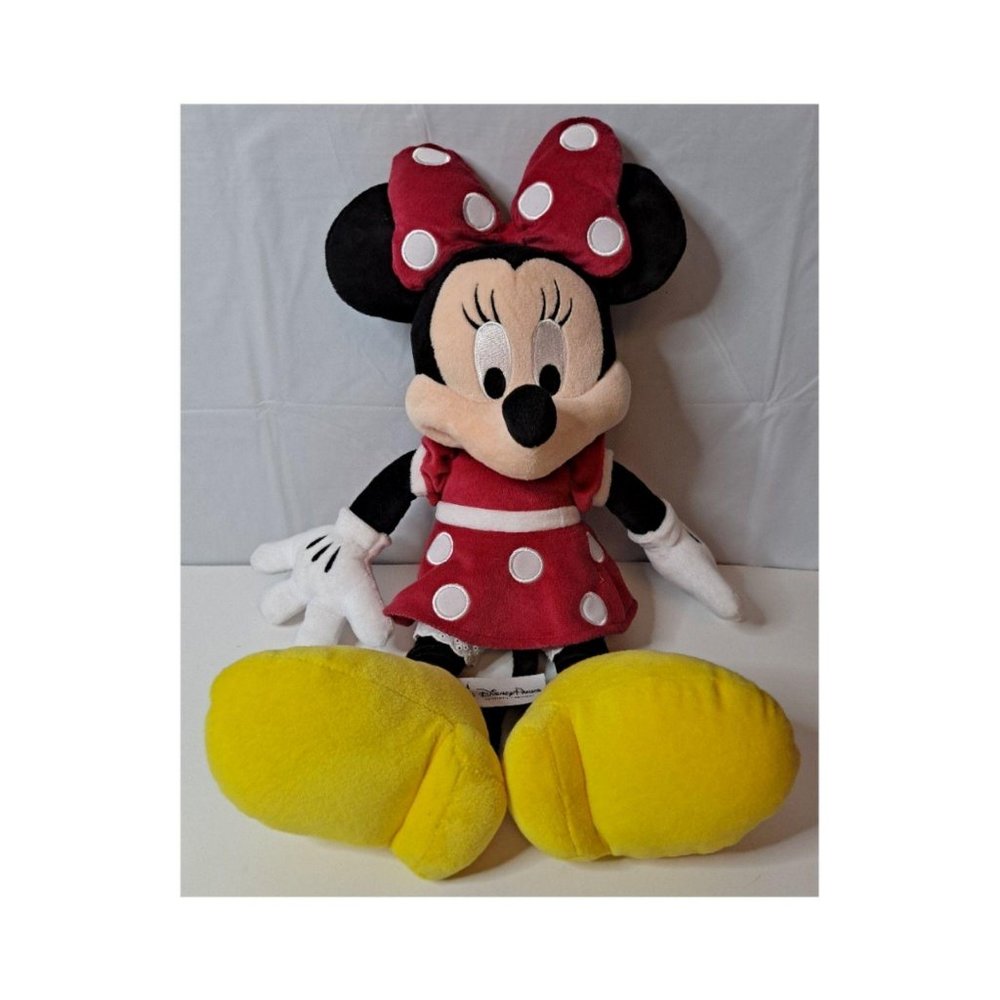 Disney Parks Minnie Mouse Plush Stuffed Animal Red